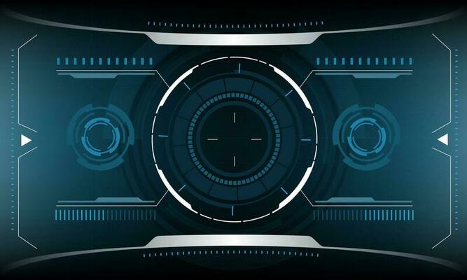 HUD sci-fi interface screen view design virtual reality futuristic technology display vector