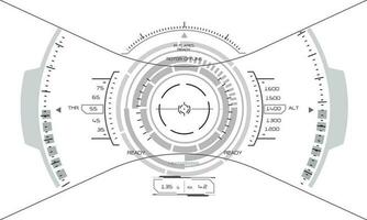 hud ciencia ficción interfaz pantalla monocromo ver diseño virtual realidad futurista tecnología monitor vector