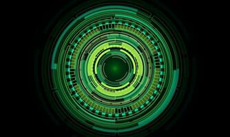 Abstract sci fi green circle light power energy technology futuristic design modern creative background vector