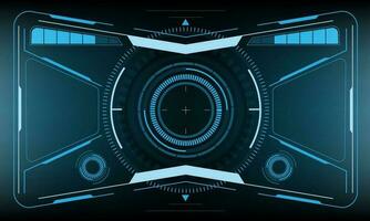 HUD sci-fi interface screen view design virtual reality futuristic technology display vector