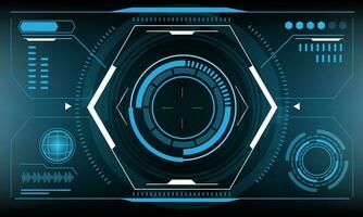 HUD sci-fi interface screen view design virtual reality futuristic technology display vector