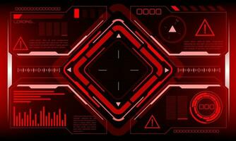 hud ciencia ficción interfaz pantalla peligro advertencia ver diseño virtual realidad futurista tecnología monitor vector