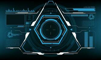 HUD sci-fi interface screen view design virtual reality futuristic technology display vector