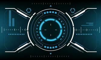 HUD sci-fi interface screen view design virtual reality futuristic technology display vector