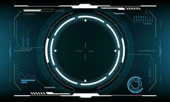 HUD sci-fi interface screen view design virtual reality futuristic technology display vector