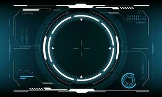 HUD sci-fi interface screen view design virtual reality futuristic technology display vector