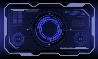 HUD sci-fi interface screen violet danger warning view design virtual reality futuristic technology display vector