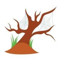 Spooky Halloween Flat Design Elements. Halloween Cartoon  Illustration isolated on white background. scary and creepy element icon. Design elements for traditional and cultural holiday concepts. vector