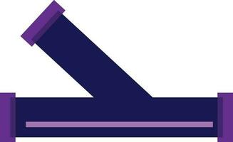 Purple pipe in flat style. vector