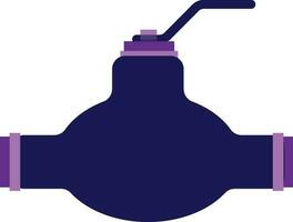 Illustration of a purple valve pipe. vector