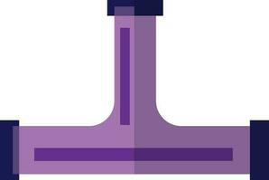 Purple pipe in flat style. vector