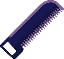 Flat style hacksaw in purple color. vector