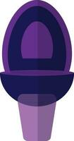 Isolated purple toilet seat in flat style. vector