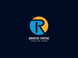 r modern letter logo vector