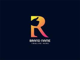 r modern letter logo vector