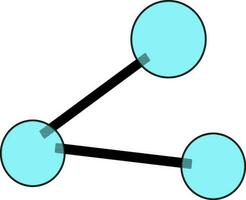 Blue networking connection on white background. vector