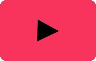 negro y rosado Youtube icono. vector