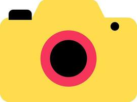 Black and yellow digital camera. vector