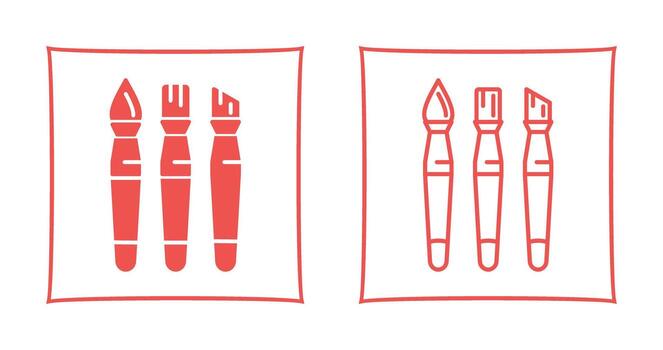 Brushes Vector Icon