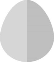 Gray egg in flat style. vector