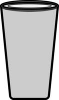 Isolated glass in gray color. vector