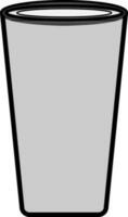 aislado vaso en gris color. vector