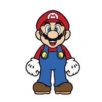 illustration of characters in super mario in vector cartoon fashion