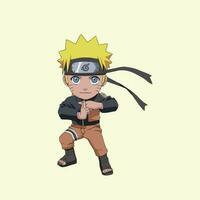 personaje ilustración en naruto anime vector