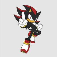 personaje ilustración en Sonic modo dibujos animados vector