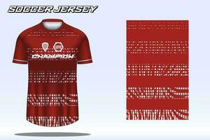 Soccer jersey sport t-shirt design mockup for football club vector