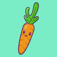 cute carrot illustration vector