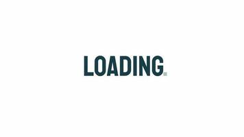 Simple minimalist loader animation. Load status. Text message 4K video footage on white background. Colorful loading progress indicator with alpha channel transparency for UI, UX web design