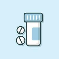 Antidepressant medical minimal flat icon vector