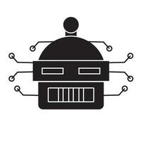 Artificial intelligence Flat icon elements for business ai symbol concept vector