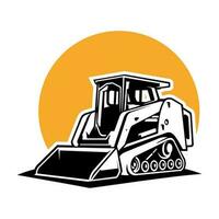 skid steer loader icon vector