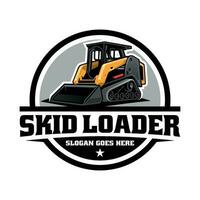 skid steer, loader illustration logo vector. vector