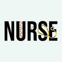 Nurse t-shirt design - Vector graphic, typographic poster, vintage, label, badge, logo, icon or t-shir