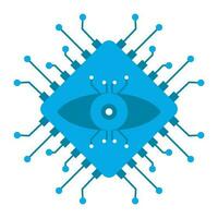 Artificial intelligence flat icon elements for business ai symbol concept vector
