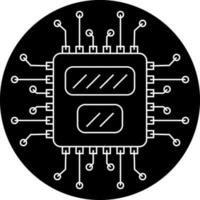 Artificial intelligence glyph icon vector elements for business ai symbol concept