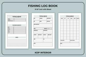 Fishing Log Tracker Note book vector