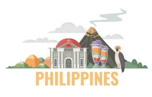 Filipinas viaje dibujos animados vector