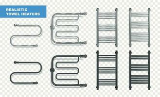 Heated Towel Rails Set vector