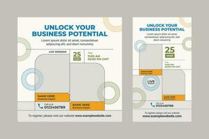 Digital marketing online workshop social media banner vector design template