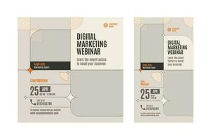 Digital marketing online workshop social media banner vector design template