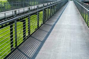 pedestrian bridge in the city photo