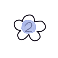 Numbers two, 2, line art png