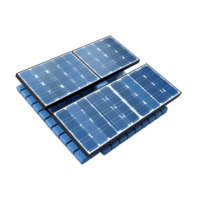 3d hacer solar panel producto. ai generado png