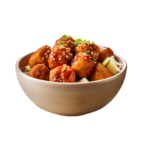 Meatballs in tomato sauce in a bowl, Top view. png