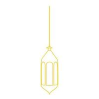 ramadan lantern line art gold vector