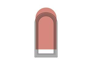 arch arc boho minimal backdrop background illustration vector